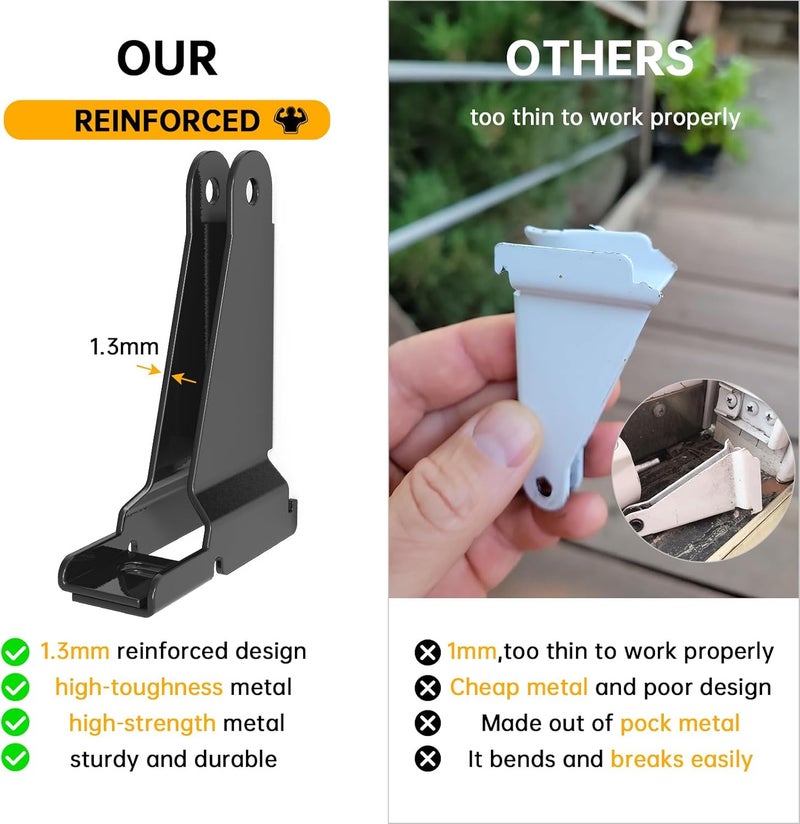 KOMOHOM Thickened Storm Door Closer Bracket，Repair Jamb Bracket Compatible with Andersen，Durable Screen Door Closer Replacement Parts Kits with Emco/Larson/Pella, Protecting Doors from Damage from Winds - Image 2